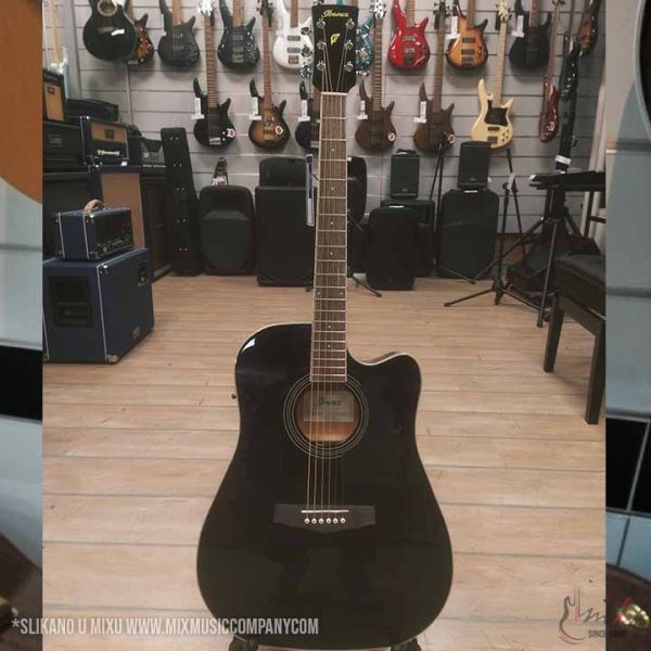 Ibanez PF15ECE-BK Drednaught Smreka Akustična ozvučena gitara - Slika 5