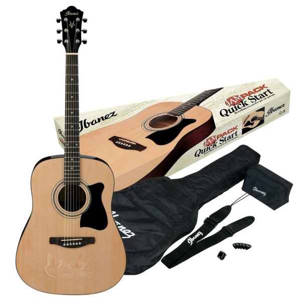 Ibanez V50NJP-NT JAMPACK dreadnought akustična gitara sa kaišem, trzalicama i futrolom, prirodni finiš
