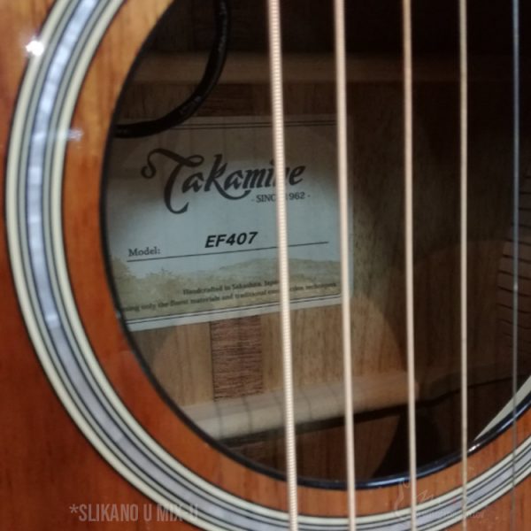 Takamine EF407 Akustična ozvučena gitara New Yorker telo - Slika 10