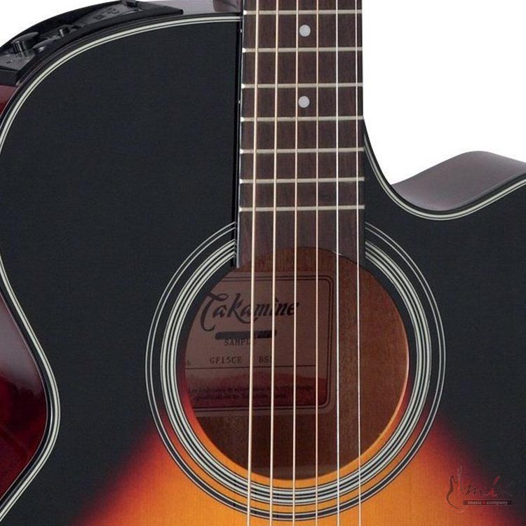 Takamine GF15CE-BSB Akustična ozvučena gitara Sunburst boja - Slika 6