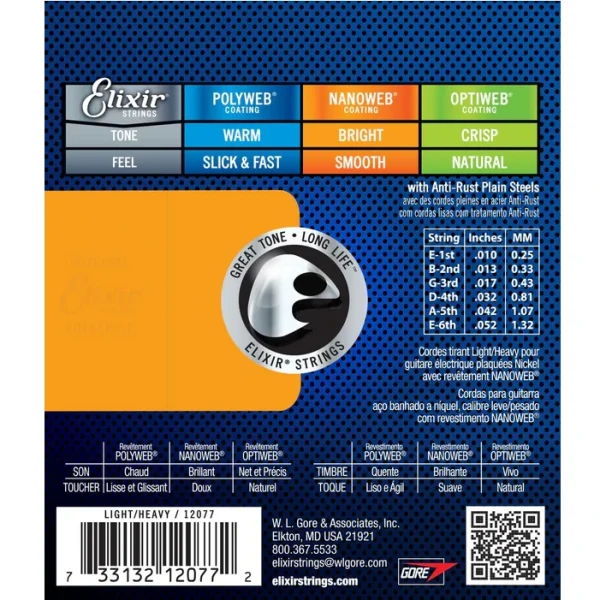 Elixir 12077 Light-Heavy 010-052