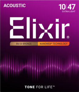 Originalno pakovanje Elixir 11002 Nanoweb premazanih žica debljine 10-47 za akustičnu gitaru