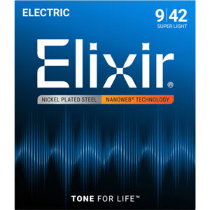 Originalno pakovanje Elixir Super Light Nanoweb premazanih žica debljine 9-42 za električnu gitaru