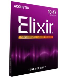 Originalno pakovanje Elixir 16002 Nanoweb premazanih žica debljine 10-47 za akustičnu gitaru