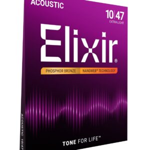 Originalno pakovanje Elixir 16002 Nanoweb premazanih žica debljine 10-47 za akustičnu gitaru