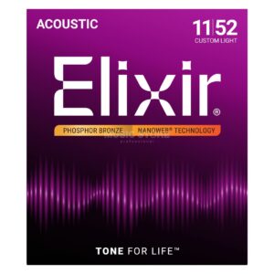 Originalno pakovanje Elixir 16027 Nanoweb premazanih žica debljine 11-52 za akustičnu gitaru