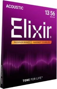 Originalno pakovanje Elixir 16102 Nanoweb premazanih žica debljine 13-56 za akustičnu gitaru