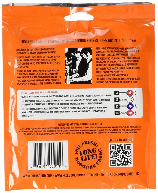 Rotosound RS66LD 045-105 Swing Bass 66 Žice za bas gitaru - Slika 4