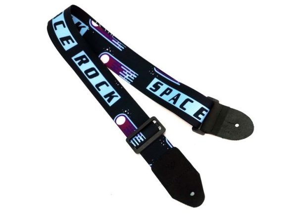 Wakertone GS2 Guitar Strap - Space Rock Kaiš za gitaru sa kožnim krajevima