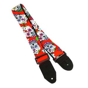 Wakertone GS2 Guitar Strap - Bone Kaiš za gitaru sa kožnim krajevima