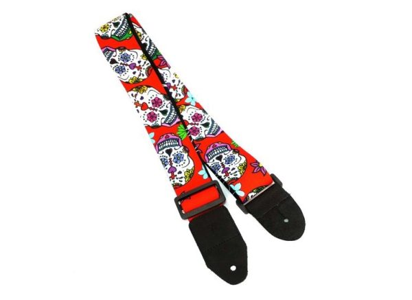 Wakertone GS2 Guitar Strap - Bone Kaiš za gitaru sa kožnim krajevima