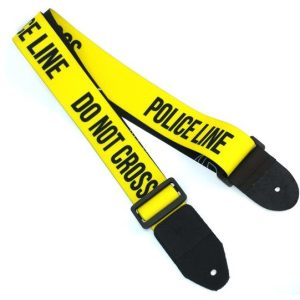 Wakertone GS2 Gutiar Strap - Police yellow Kaiš za gitaru sa kožnim krajevima