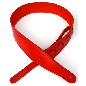 Wakertone LGS1 Red Leather Finish Kožni kaiš za gitaru Crvena boja