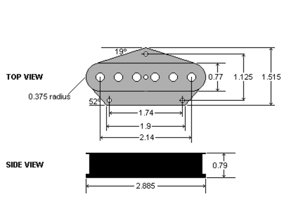 DiMarzio DP418BK - Area T Bridge Magnet za električnu gitaru - Slika 6