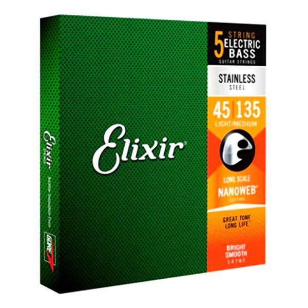 Elixir 14782 Light 045-135 5-String Stainless Steel