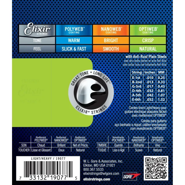 Elixir 19077 Light-Heavy 010-052