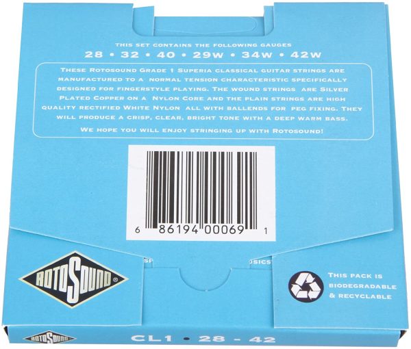 Rotosound CL1 Superia Classical Normalna tenzija Žice za klasičnu gitaru - Slika 2
