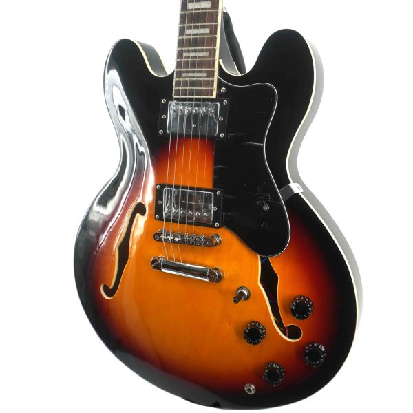 Vaker VHB-SB Hollow Body električna gitara Boja Sunburst - Slika 3