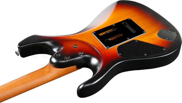 Bočni prikaz zadnje strane tela Ibanez AZ2402-TFF gitare