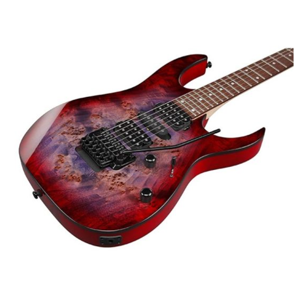 Zadnja strana trupa električne gitare Ibanez RG470PB-REB u crvenom Red Eclipse Burst finišu