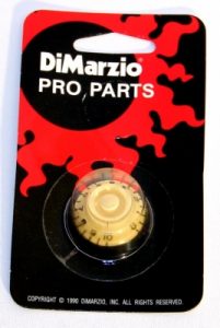 DiMarzio DM2101CR guitar potentiometer knob black/cream