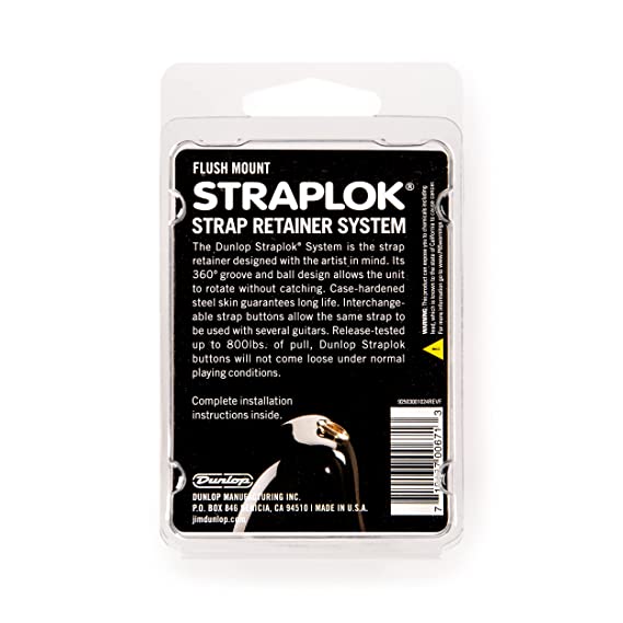 Dunlop SLS1403BK Straplok Dugme za Kaiš – Dual Design Strap Lock, Crno - Slika 3