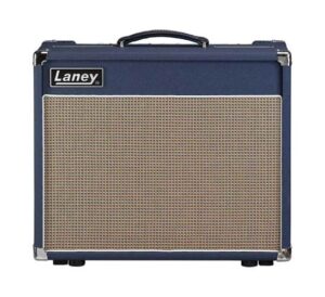 Hromirana kontrolna tabla Laney L5T-112 pojačala sa Clean, Drive, EQ i Master Tone potenciometrima.