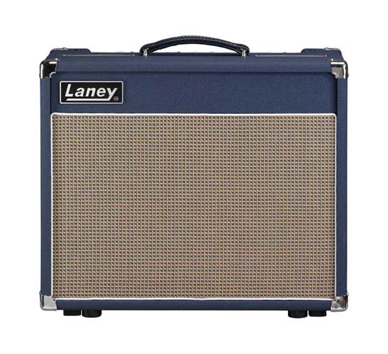 Hromirana kontrolna tabla Laney L5T-112 pojačala sa Clean, Drive, EQ i Master Tone potenciometrima.