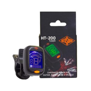 Detaljan prikaz gumirane štipaljke i rotirajućeg zgloba od 360 stepeni na Rotosound HT-200 štimeru.