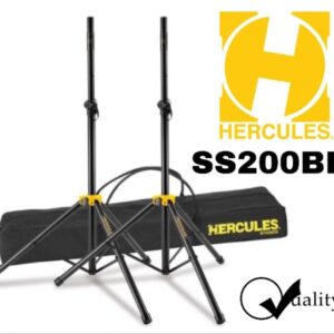 Originalni komplet od dva Hercules SS200BB aluminijumska stalka za zvučnike sa crnom platnenom transportnom torbom