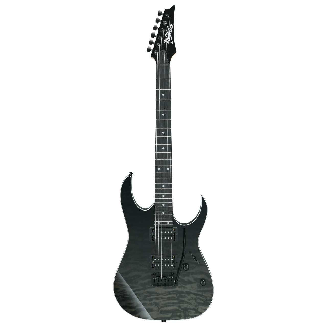 Električna gitara Ibanez GRG120QASP-BKF u mat crnoj boji sa Quilted topom