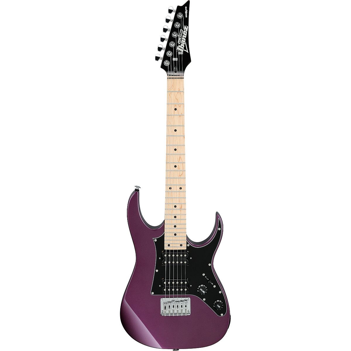 Kompaktna električna gitara Ibanez GRGM21M-MPL miKro u metalik ljubičastoj boji