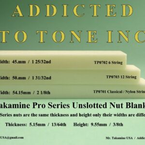 Originalni koštani češalj Takamine TP0701 gornja kobilica za akustičnu gitaru