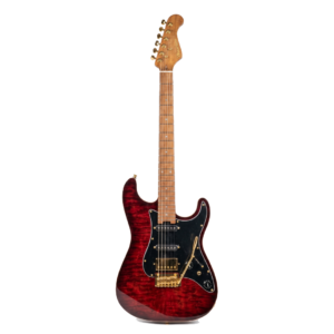 Wakertone WS-4 CHR električna gitara u Cherry boji sa HSS Alnico 5 magnetima, zlatnim locking čivijama i vratom od pečenog javora