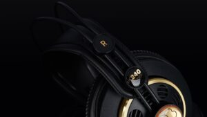 AKG K240 Studio profesionalne poluotvorene studijske slušalice crno-zlatne boje sa odvojivim mini-XLR kablom
