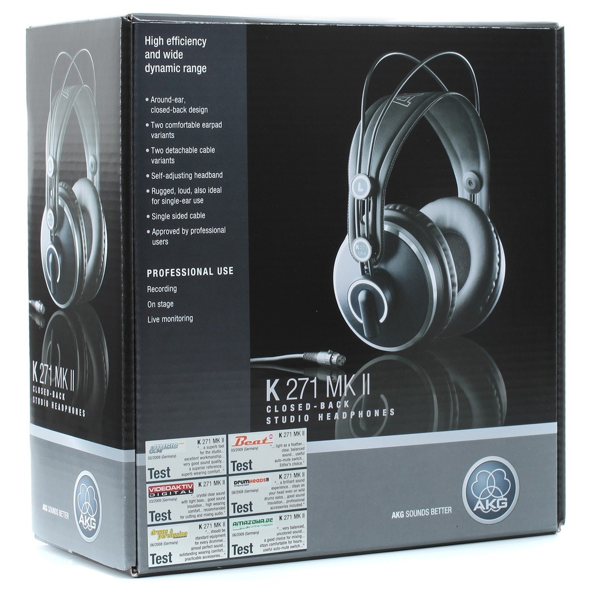 AKG K271 MKII Profesionalne zatvorene studio slušalice - Sa automatskim isključivanjem (Mute switch) - Slika 5