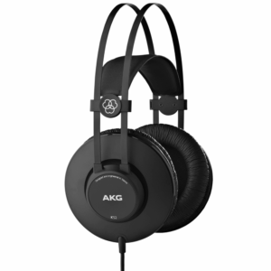 AKG K52 profesionalne zatvorene studijske slušalice mat crne boje sa samopodesivom trakom i ravnim kablom