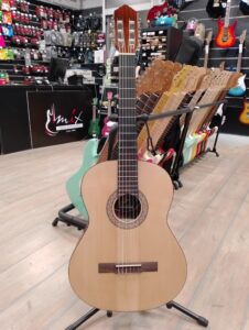 WakerTone CL11-1 klasična neozvučena gitara 4/4 sa prednjom pločom od javora i ugraviranom rozetom