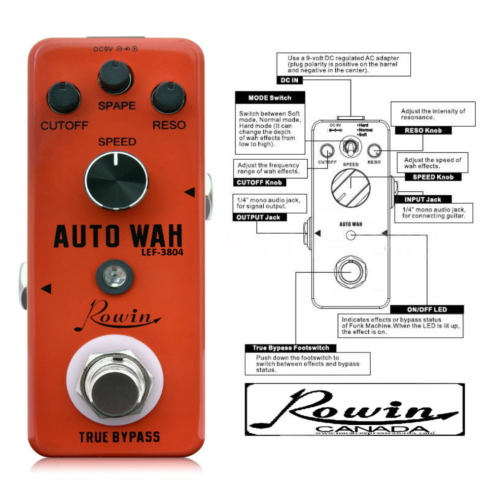 Rowin LEF-3804 Auto Wah gitarska pedala dinamički filter - Slika 4