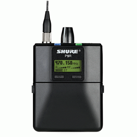 SHURE P9RA+-G6E Profesionalni metalni bežični bodypack in-ear prijemnik (G6E frekvencijski opseg) - Slika 4