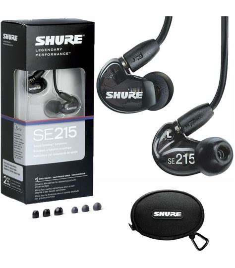SHURE SE215-K-EFS Profesionalne Sound Isolating bubice / in-ear monitorske slušalice (Crna boja) - Slika 2