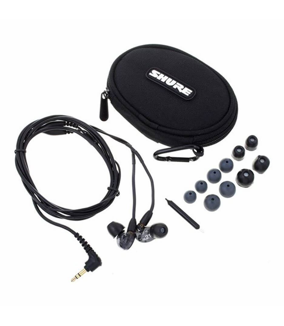 SHURE SE215-K-EFS Profesionalne Sound Isolating bubice / in-ear monitorske slušalice (Crna boja)