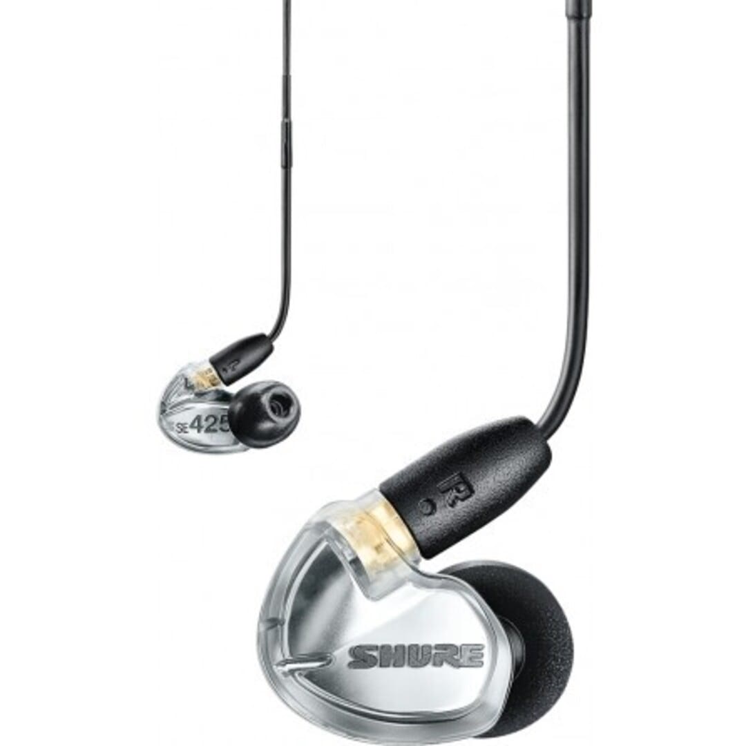 Shure SE425-CL-EFS prozirne dvosistemske in-ear profesionalne monitorske slušalice sa odvojivim kablom i priborom