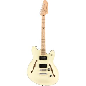 Squier by Fender Affinity Series Starcaster MN polu-akustična gitara u Olympic White beloj boji sa javorovim prstohvatom i dva hambakera