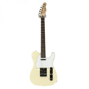 Squier by Fender Affinity Series Telecaster LRL električna gitara u Olympic White beloj boji sa laurel prstohvatom i belom zaštitnom pločom