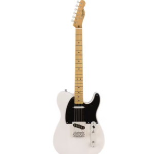 Squier by Fender Classic Vibe '50s Telecaster MN električna gitara u polu-transparentnoj White Blonde boji sa javorovim vratom, crnom maskom i dva singl-cojl magneta