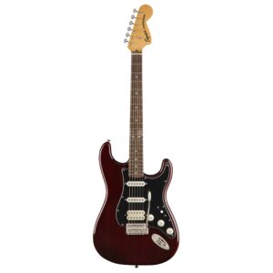 Squier by Fender Classic Vibe '70s Stratocaster HSS LRL električna gitara u tamnoj Walnut boji oraha sa prstohvatom od indijskog lovora, velikom glavom i crnom maskom