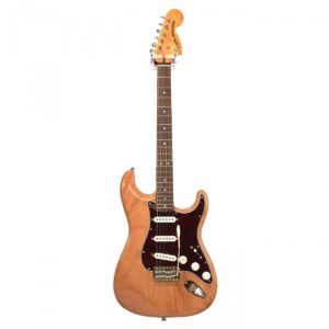 Squier by Fender Classic Vibe '70s Stratocaster LRL električna gitara u prirodnoj Natural boji drveta sa prstohvatom od indijskog lovora, velikom glavom i crnom maskom
