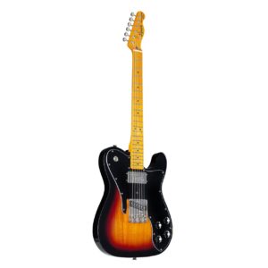 Squier by Fender Classic Vibe '70s Telecaster Custom MN električna gitara u trobojnom 3-Color Sunburst finišu sa javorovim vratom, velikom asimetričnom maskom, jednim hambakerom i jednim singl-cojl magnetom