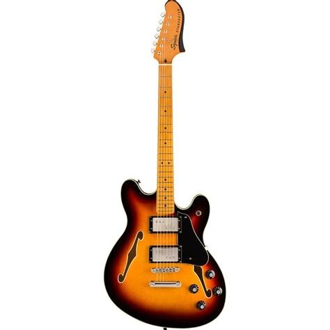 Squier by Fender Classic Vibe Starcaster MN polu-akustična gitara u 3-Color Sunburst finišu sa javorovim prstohvatom i dva Wide Range hambakera
